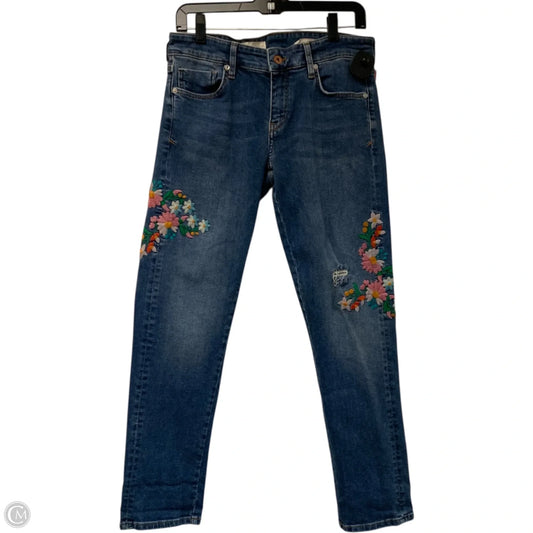 Jeans Straight By Pilcro In Blue Denim, Size: 4