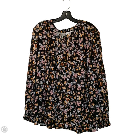 Top Long Sleeve By J. Jill In Multi-colored, Size: 2x