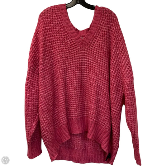 Sweater By American Eagle In Pink, Size: 1x