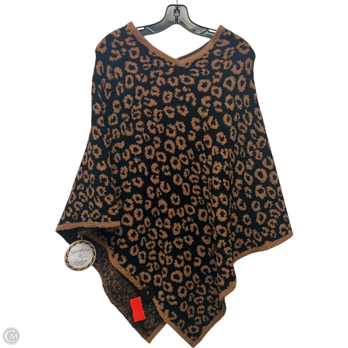 Poncho By Clothes Mentor In Leopard Print, Size: Osfm