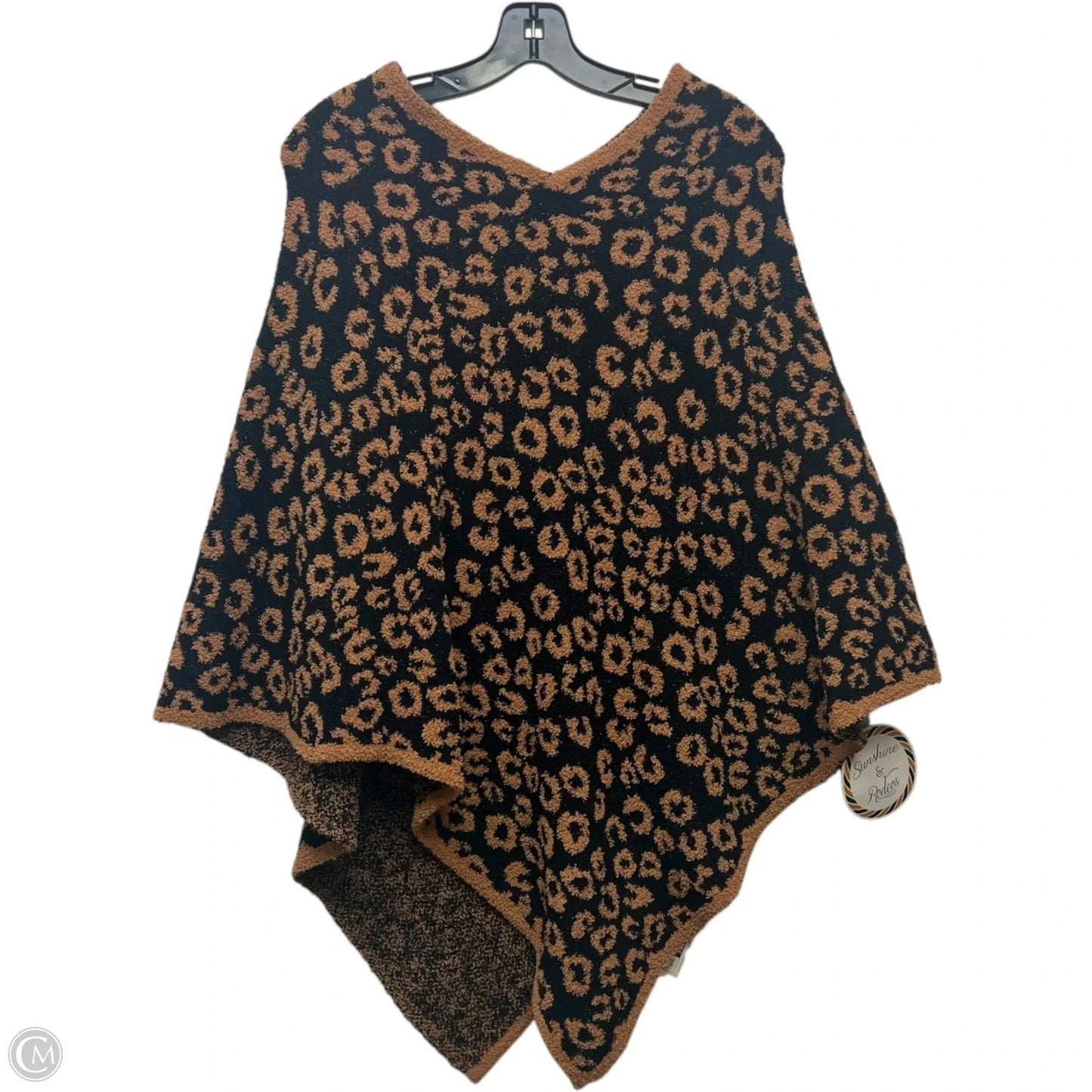 Poncho By Clothes Mentor In Leopard Print, Size: Osfm