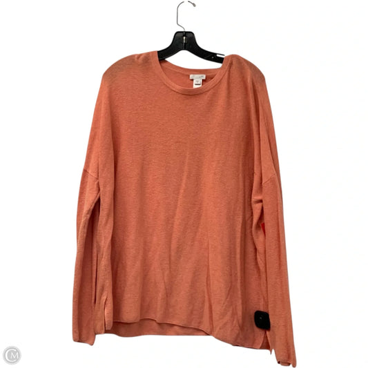 Top Long Sleeve By J. Jill In Peach, Size: Xl