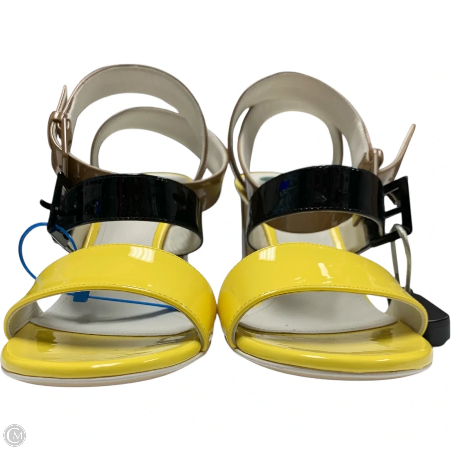 Sandals Luxury Designer By Bottega Veneta In Yellow, Size: 5.5