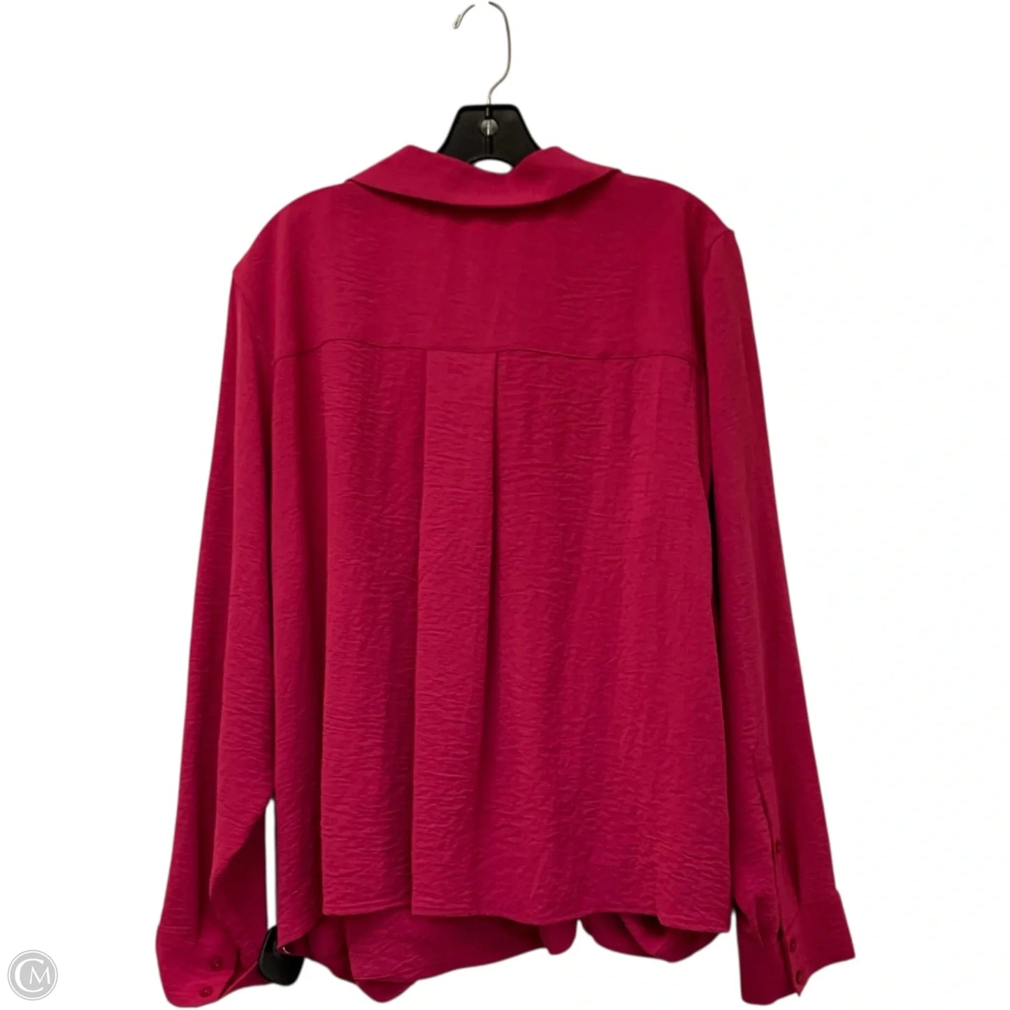 Top Long Sleeve By Calvin Klein In Pink, Size: 1x