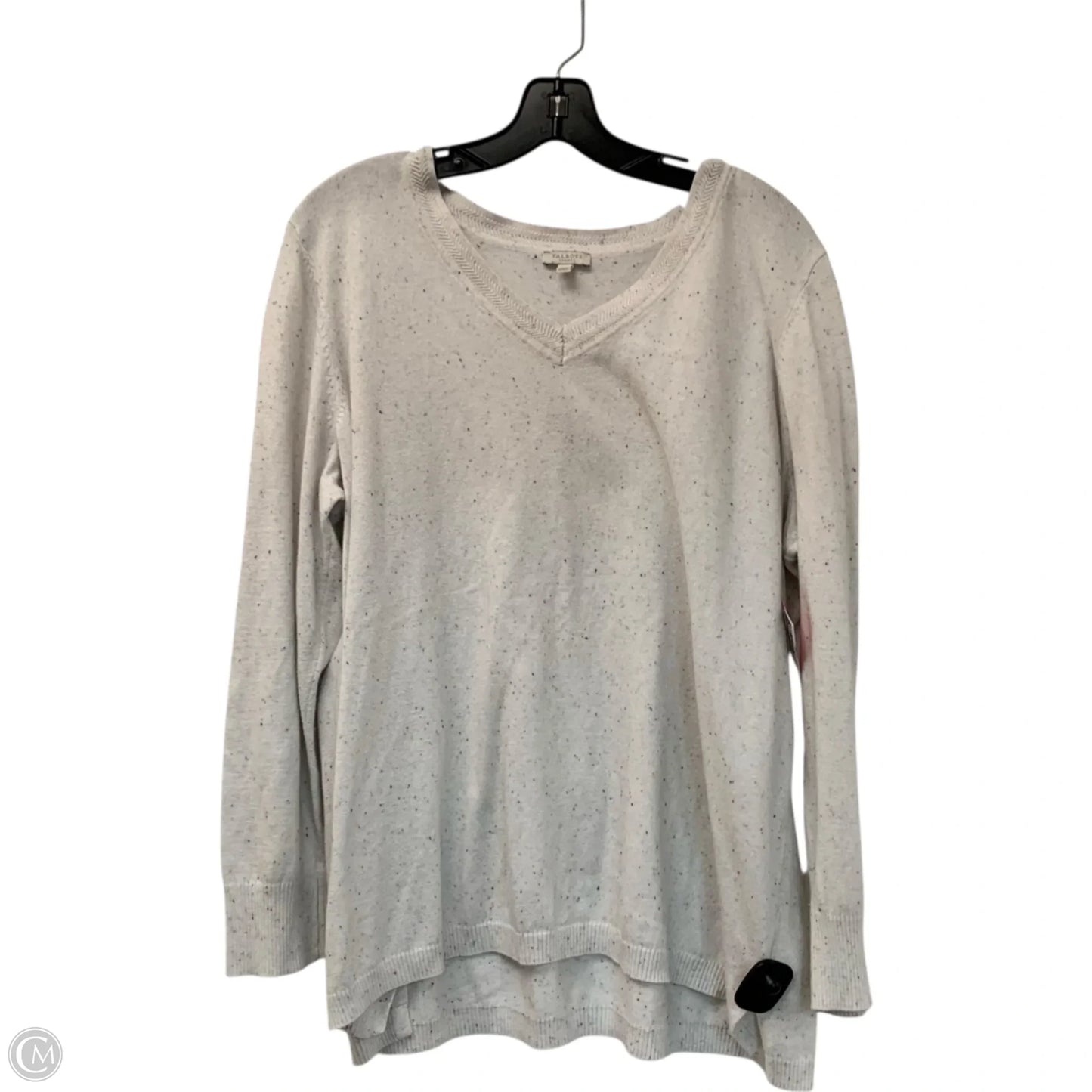 Top Long Sleeve By Talbots In White, Size: 2x