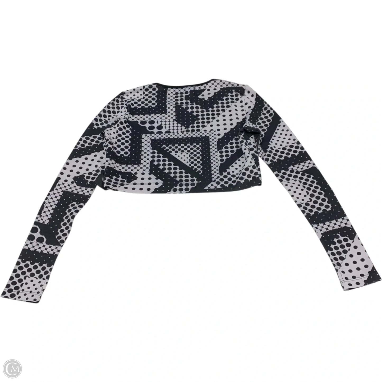 Athletic Top Long Sleeve Crewneck By Reflex In Black & White, Size: S