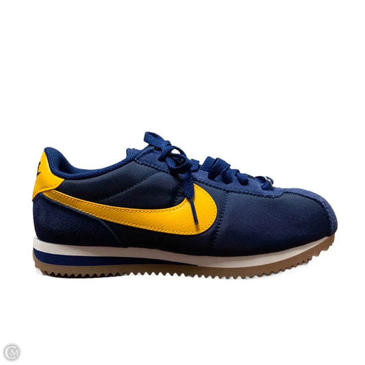 Shoes Sneakers By Nike In Blue & Yellow, Size: 7.5