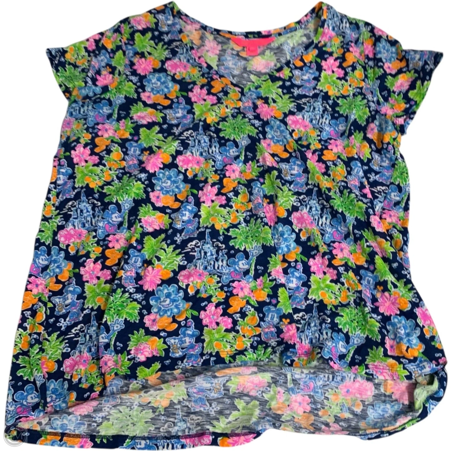 Top Short Sleeve Designer By Lilly Pulitzer In Blue, Size: 1x