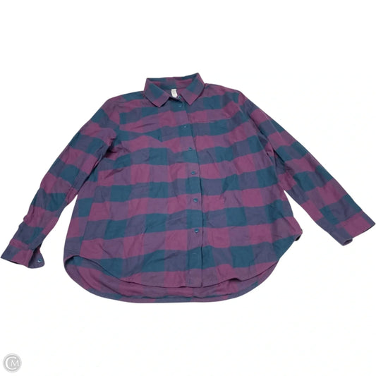 Top Long Sleeve By Lululemon In Blue & Purple, Size: L