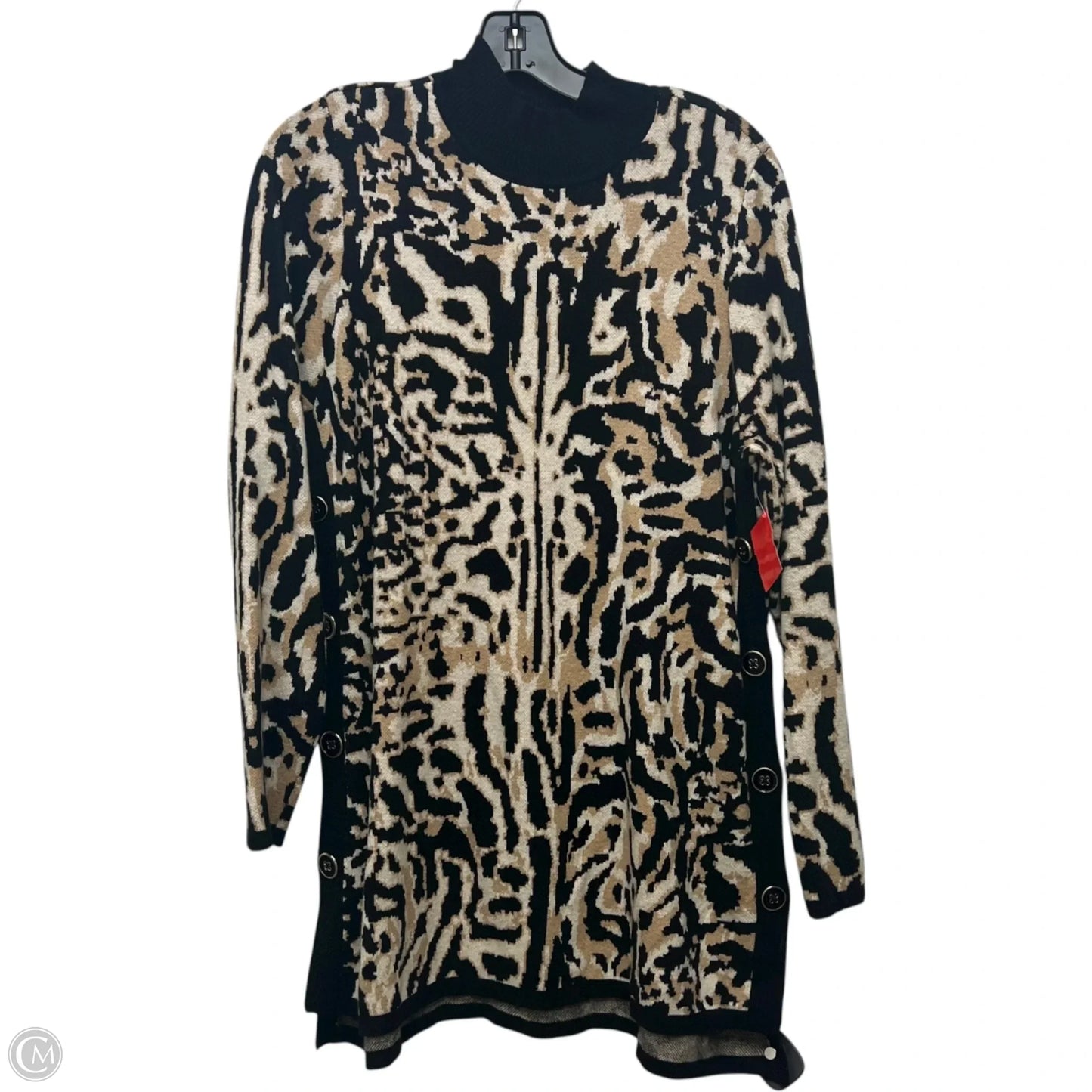Sweater By Chicos In Animal Print, Size: L