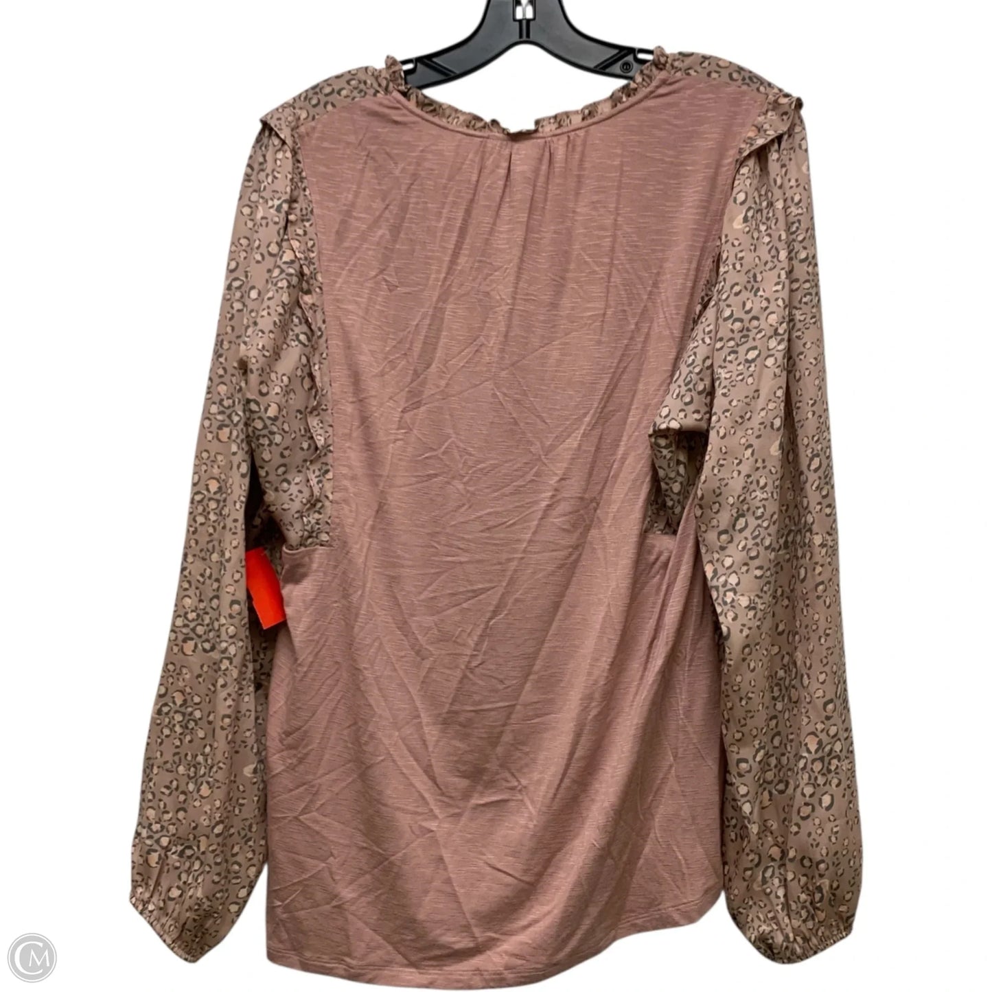 Top Long Sleeve By Dolan Left Coast In Pink, Size: L