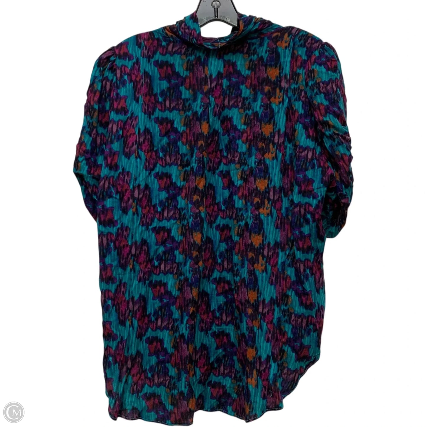 Top Short Sleeve By Maeve In Blue & Purple, Size: L