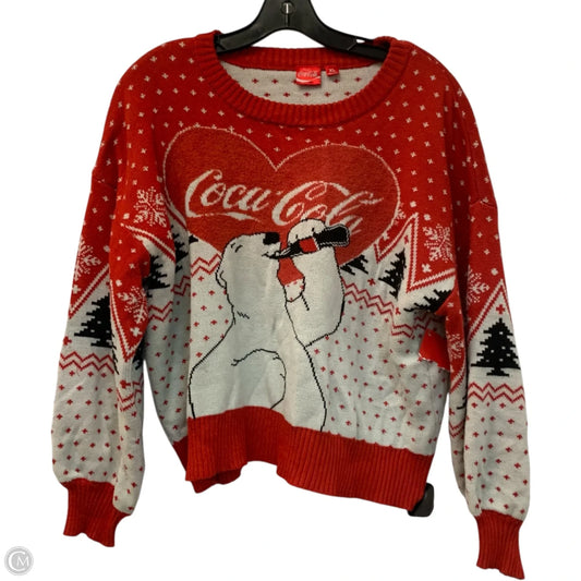 Sweater By Coca-Cola In Red & White, Size: Xl
