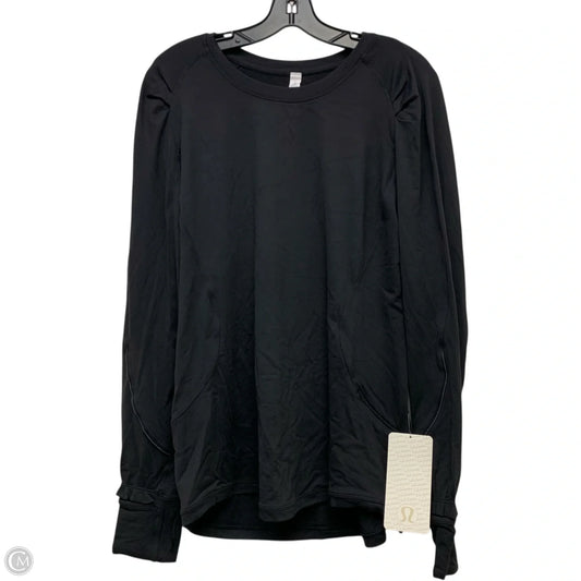 Athletic Top Long Sleeve Crewneck By Lululemon In Black, Size: L