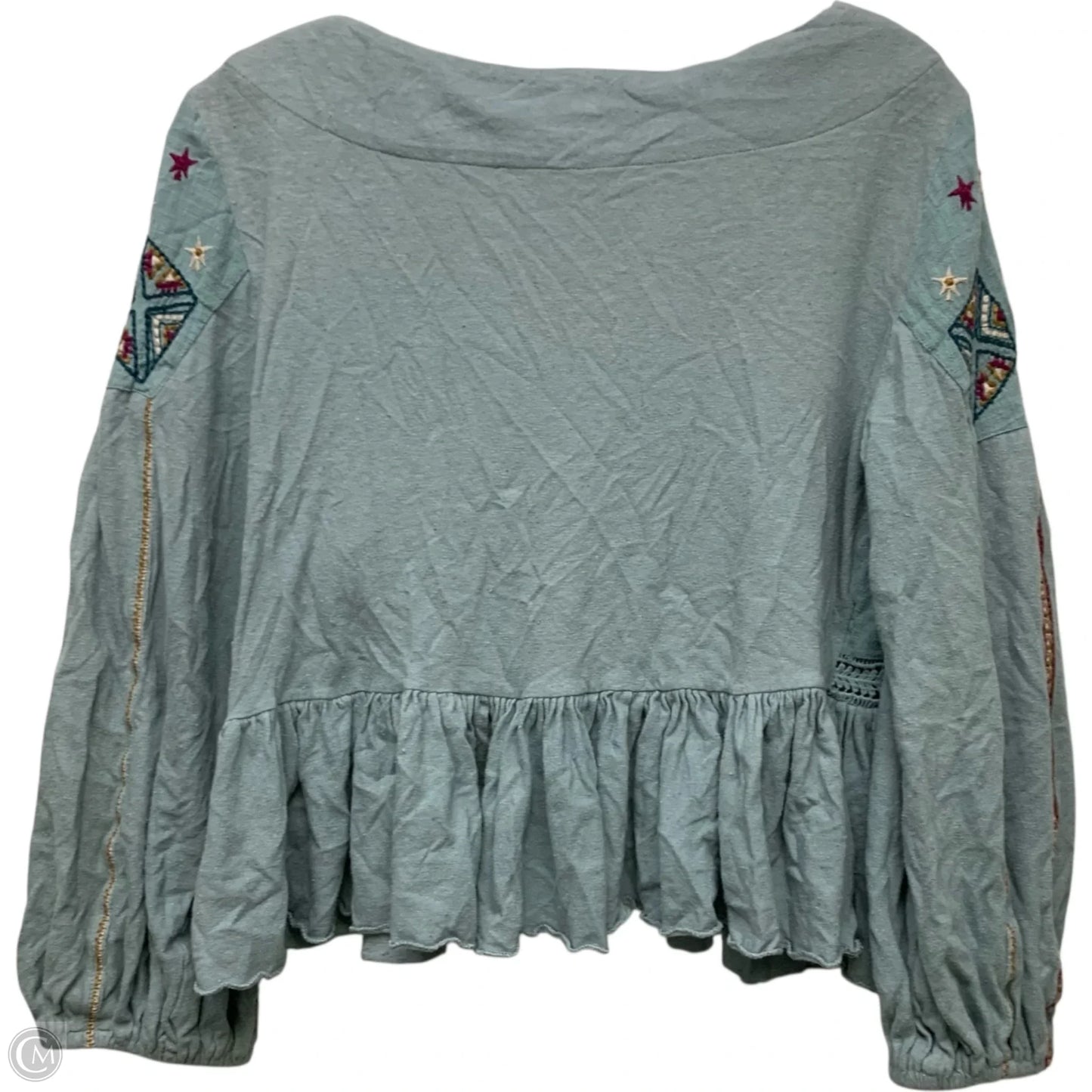 Top Long Sleeve By Free People In Blue, Size: L