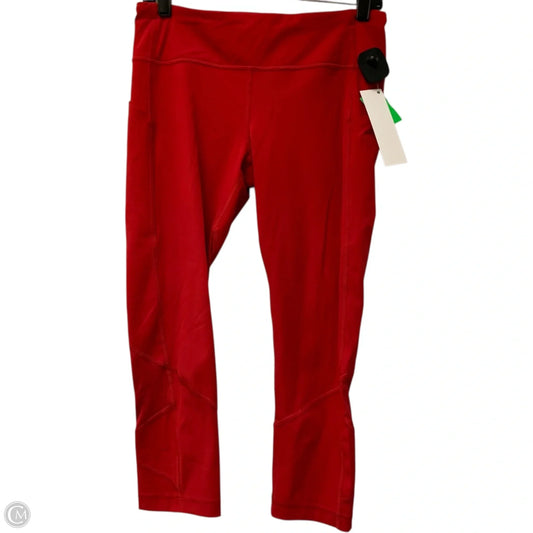 Athletic Leggings Capris By Lululemon In Red, Size: M