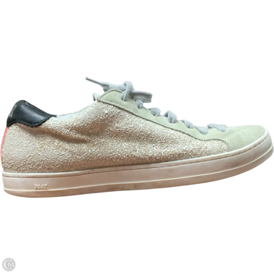 Shoes Sneakers By P448 In Cream & Grey, Size: 6.5