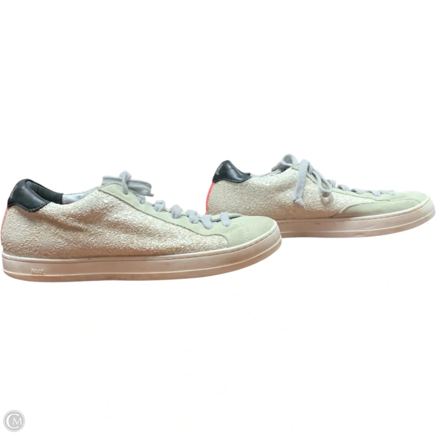 Shoes Sneakers By P448 In Cream & Grey, Size: 6.5