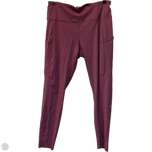 Athletic Leggings Capris By Lululemon In Purple, Size: L