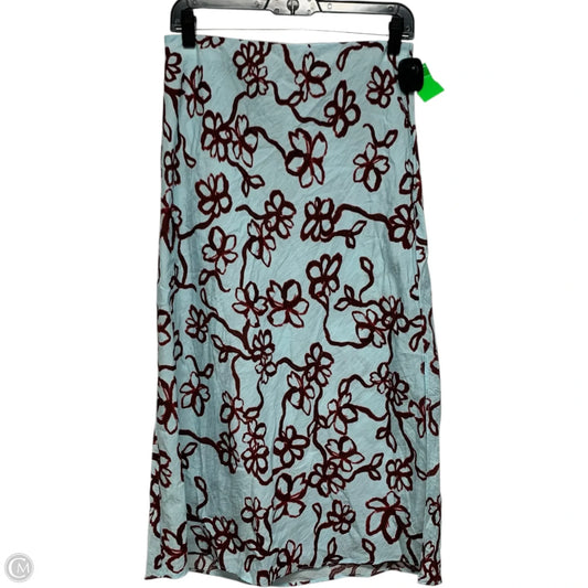 Skirt Midi By Madewell In Blue & Red, Size: S