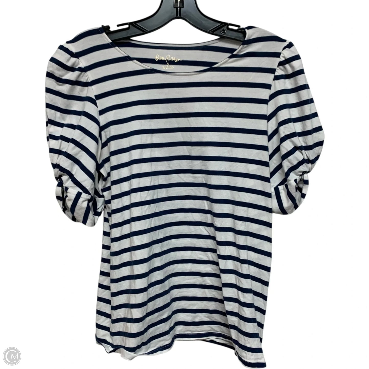 Top Short Sleeve Designer By Lilly Pulitzer In Striped Pattern, Size: S