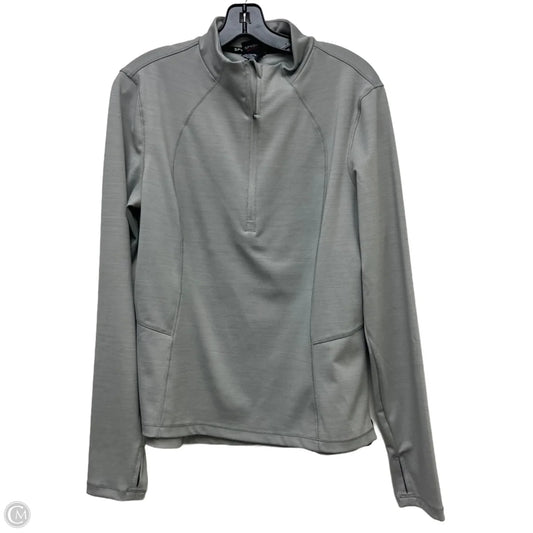 Athletic Top Long Sleeve Collar By Spyder In Grey, Size: L