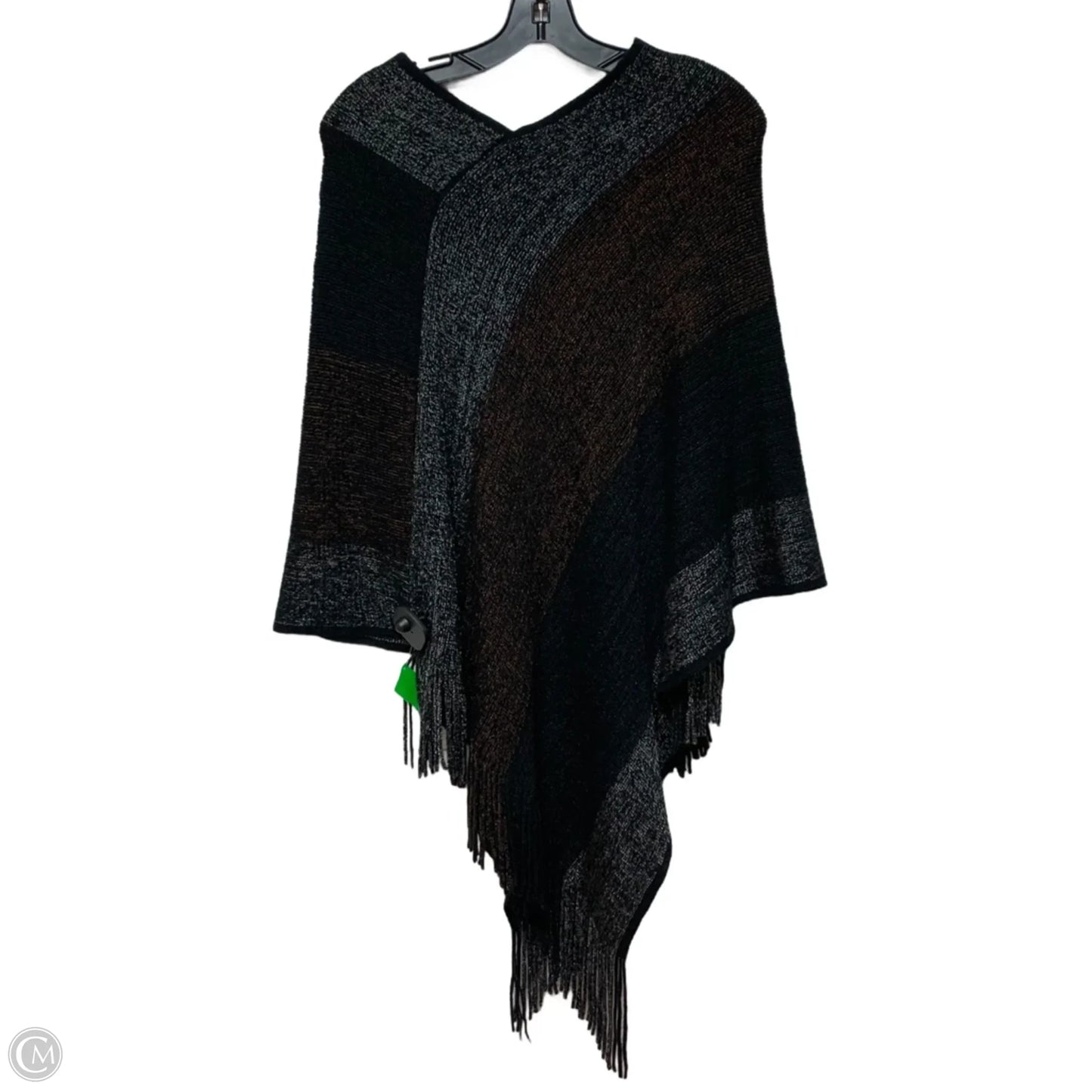 Poncho By Jack & Missy In Black, Size: Osfm