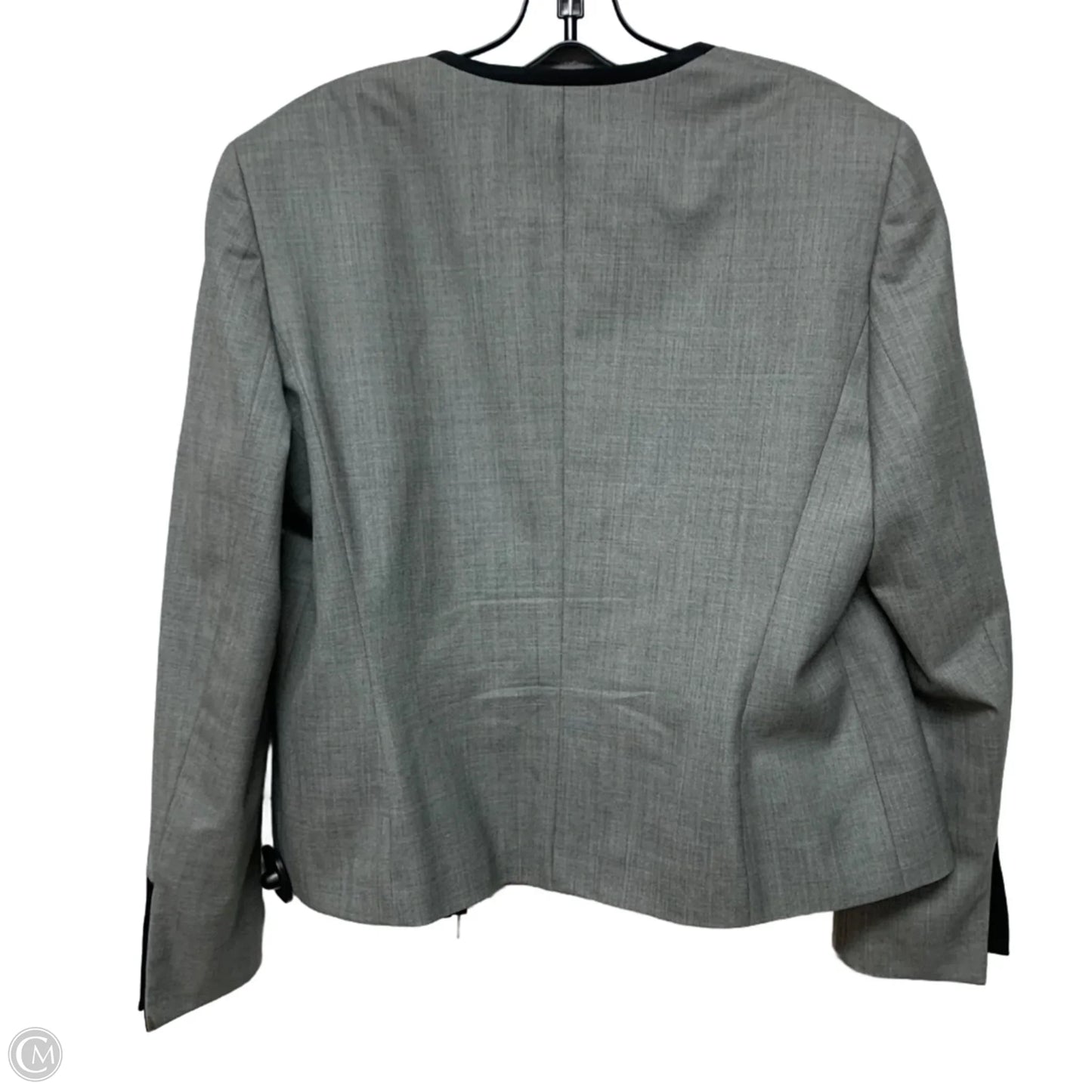 Blazer Designer By Escada In Grey, Size: L