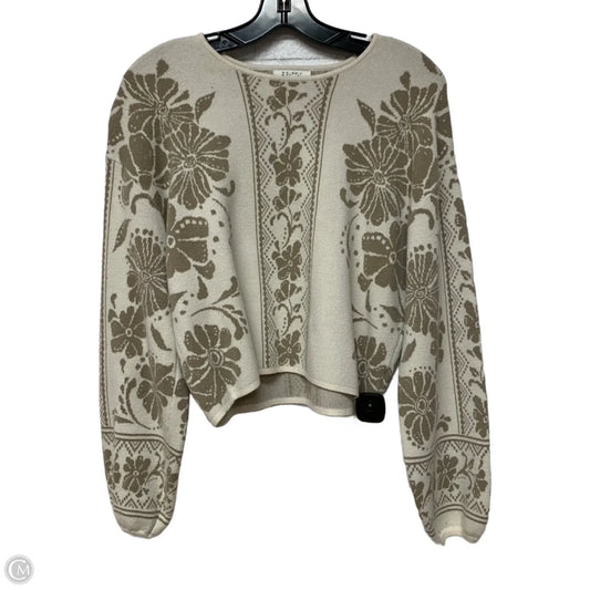 Sweater By Z Supply In Brown & Cream, Size: S