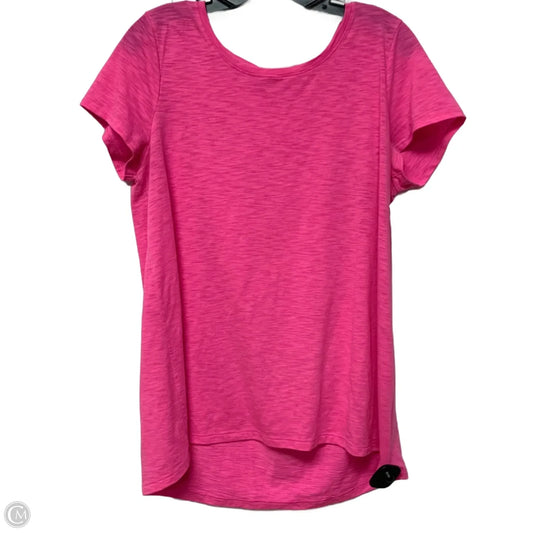Top Short Sleeve Designer By Lilly Pulitzer In Pink, Size: L