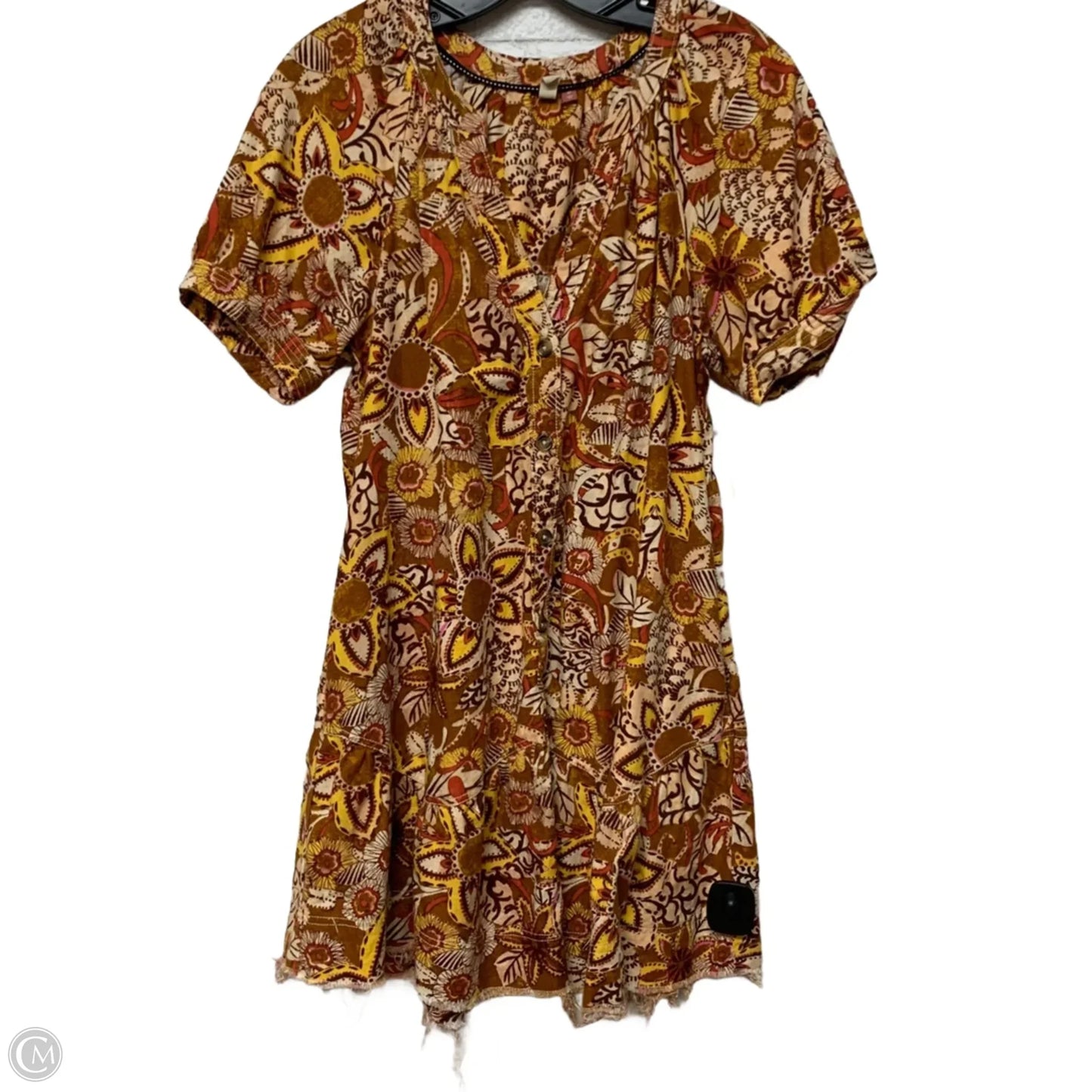 Dress Casual Short By Pilcro In Orange & Yellow, Size: Sp