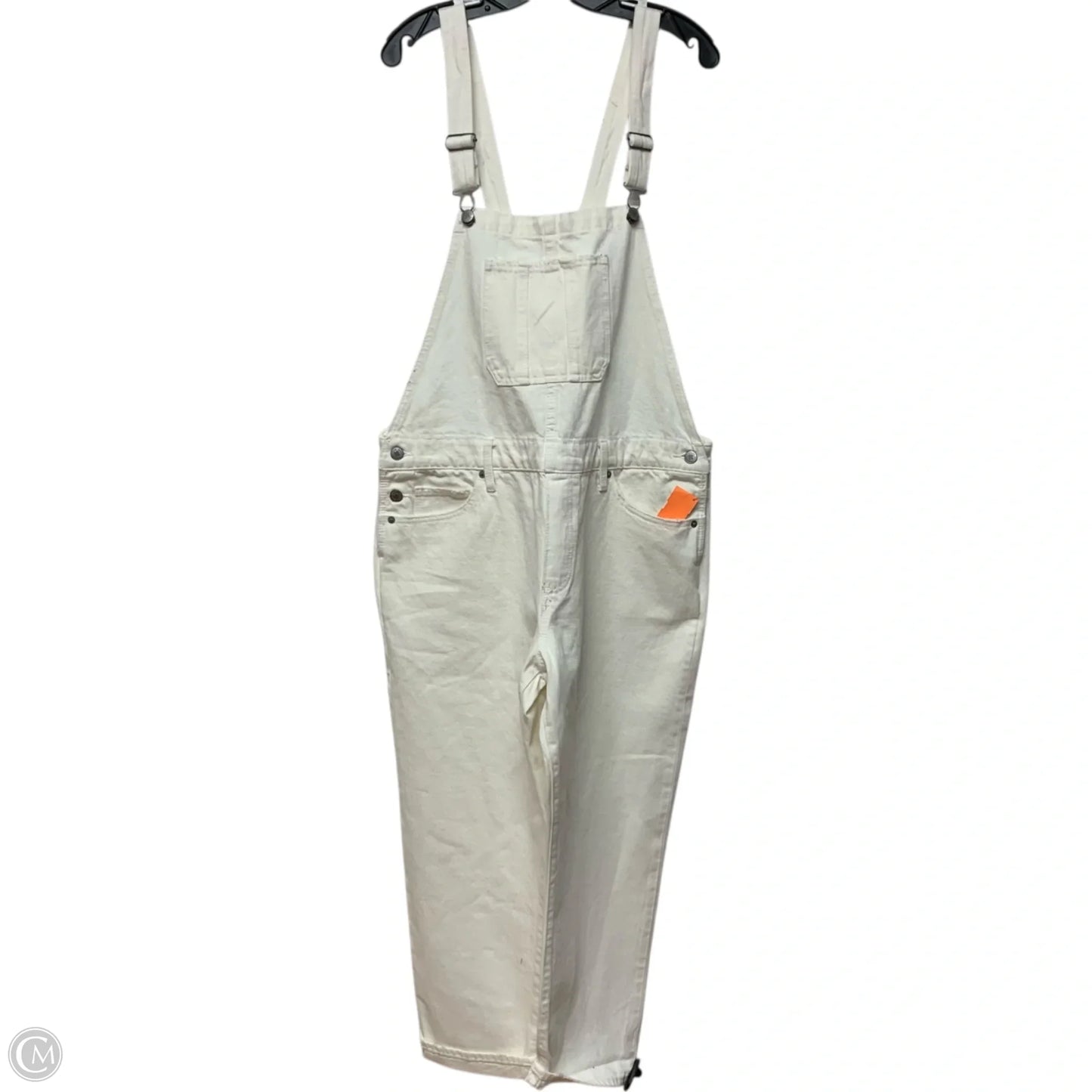 Overalls By Lucky Brand In White Denim, Size: Xl