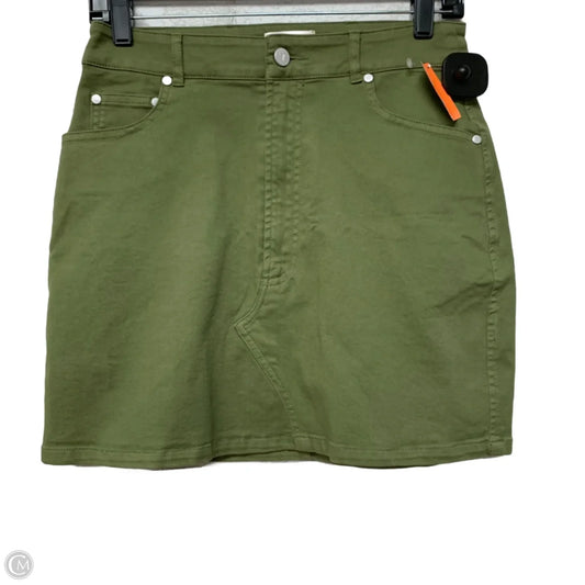 Skirt Mini & Short By Pilcro In Green Denim, Size: S