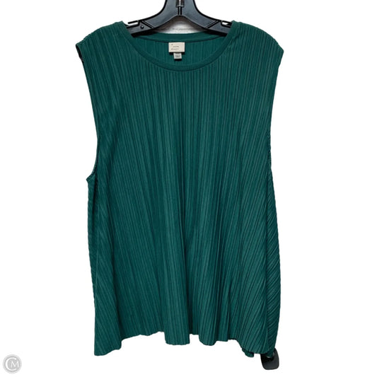 Top Sleeveless By A New Day In Green, Size: 1x