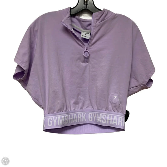 Athletic Top Short Sleeve By Gym Shark In Purple, Size: M
