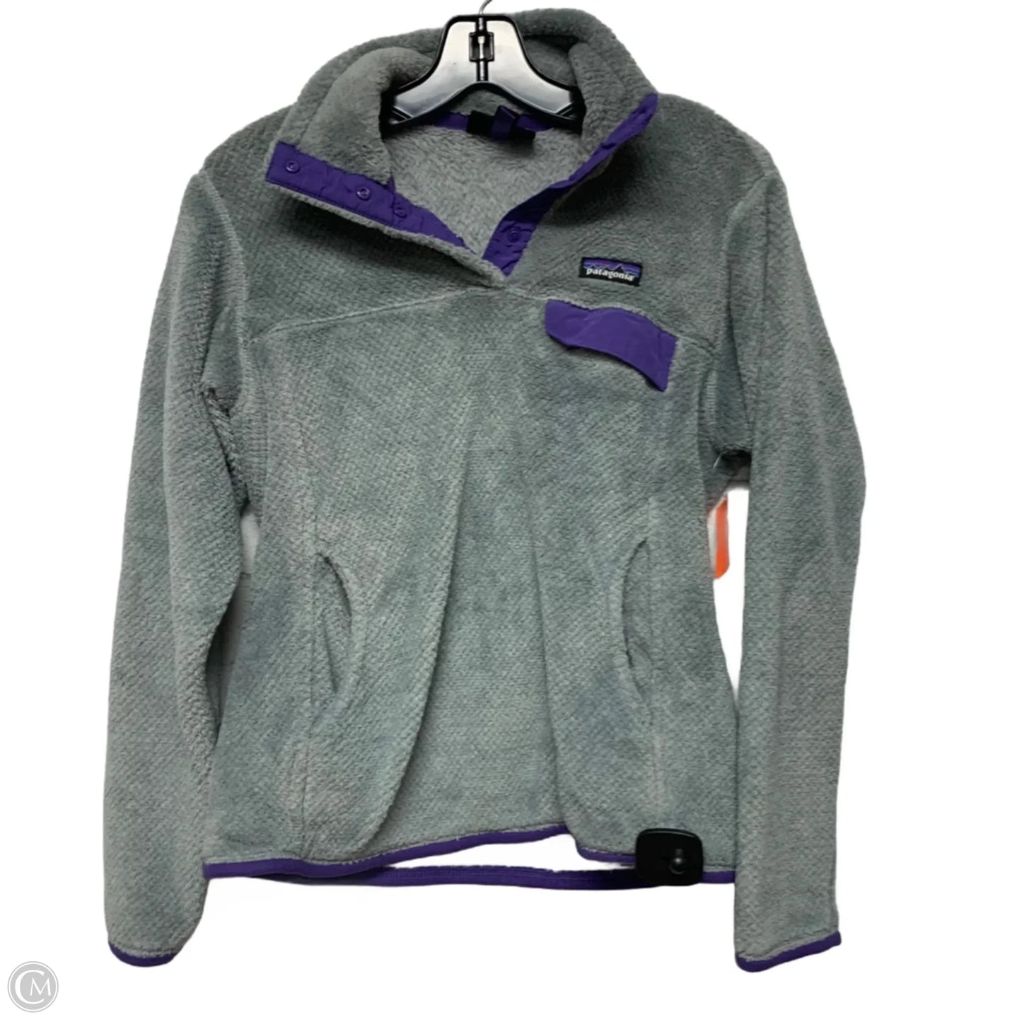 Sweatshirt Collar By Patagonia In Grey, Size: S