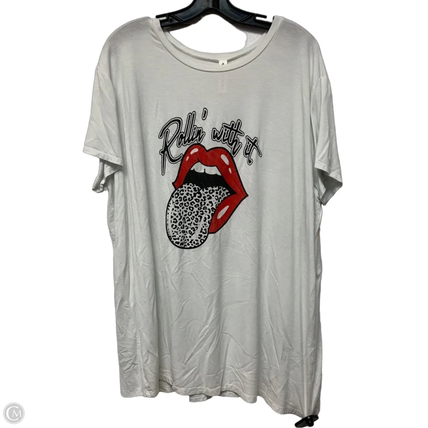 Top Short Sleeve By Vanilla Bay In White, Size: 3x