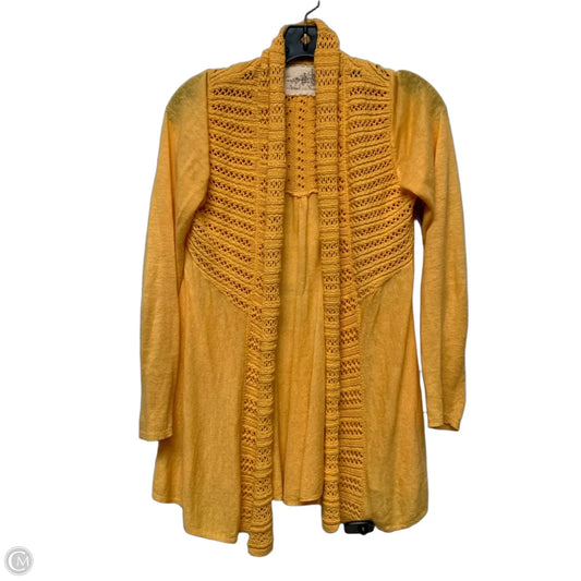 Sweater Cardigan By angel of the north In Yellow, Size: Xs