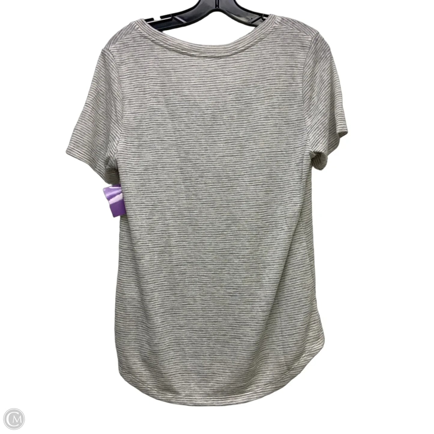 Athletic Top Short Sleeve By Athleta In Striped Pattern, Size: M