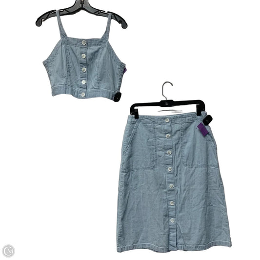 Skirt Set 2pc By Oat In Blue, Size: M