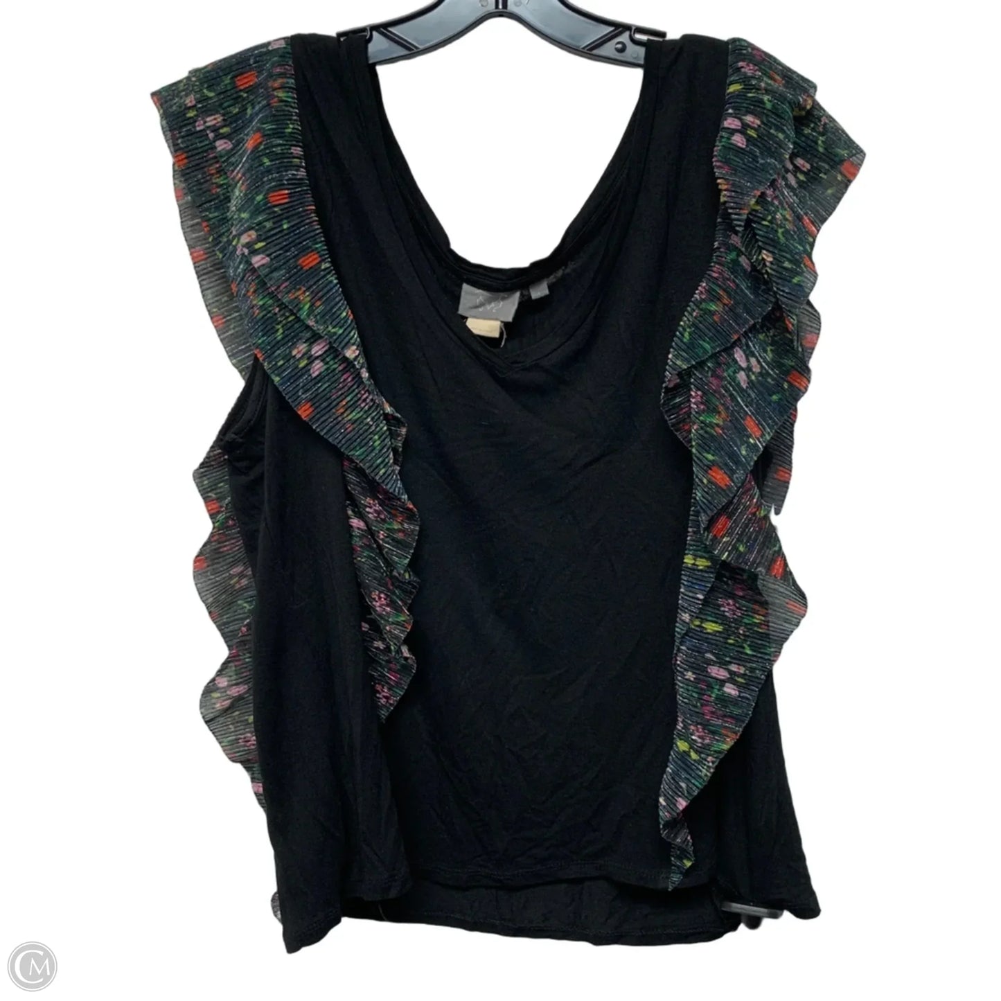 Top Sleeveless By Vanessa Virginia In Black, Size: L