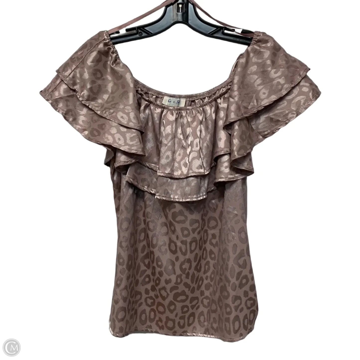 Top Short Sleeve By She + Sky In Purple, Size: L