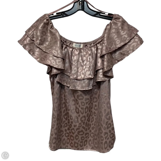 Top Short Sleeve By She + Sky In Purple, Size: L