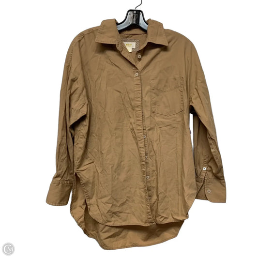 Top Long Sleeve By Maeve In Tan, Size: Xs