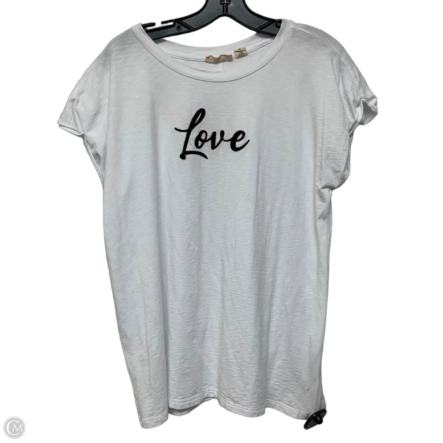 Top Short Sleeve By Christian Siriano In White, Size: Xl