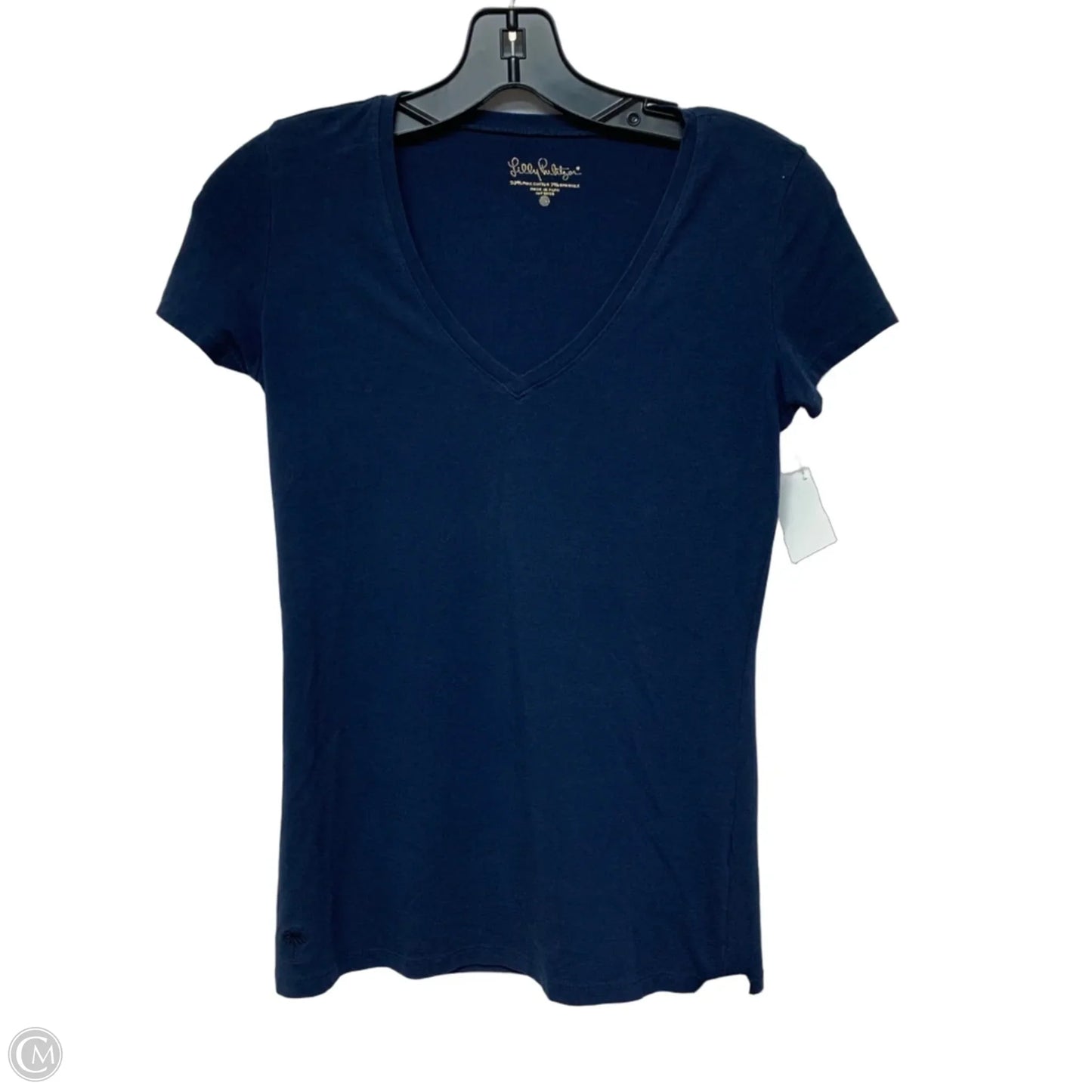 Top Short Sleeve Designer By Lilly Pulitzer In Navy, Size: Xxs