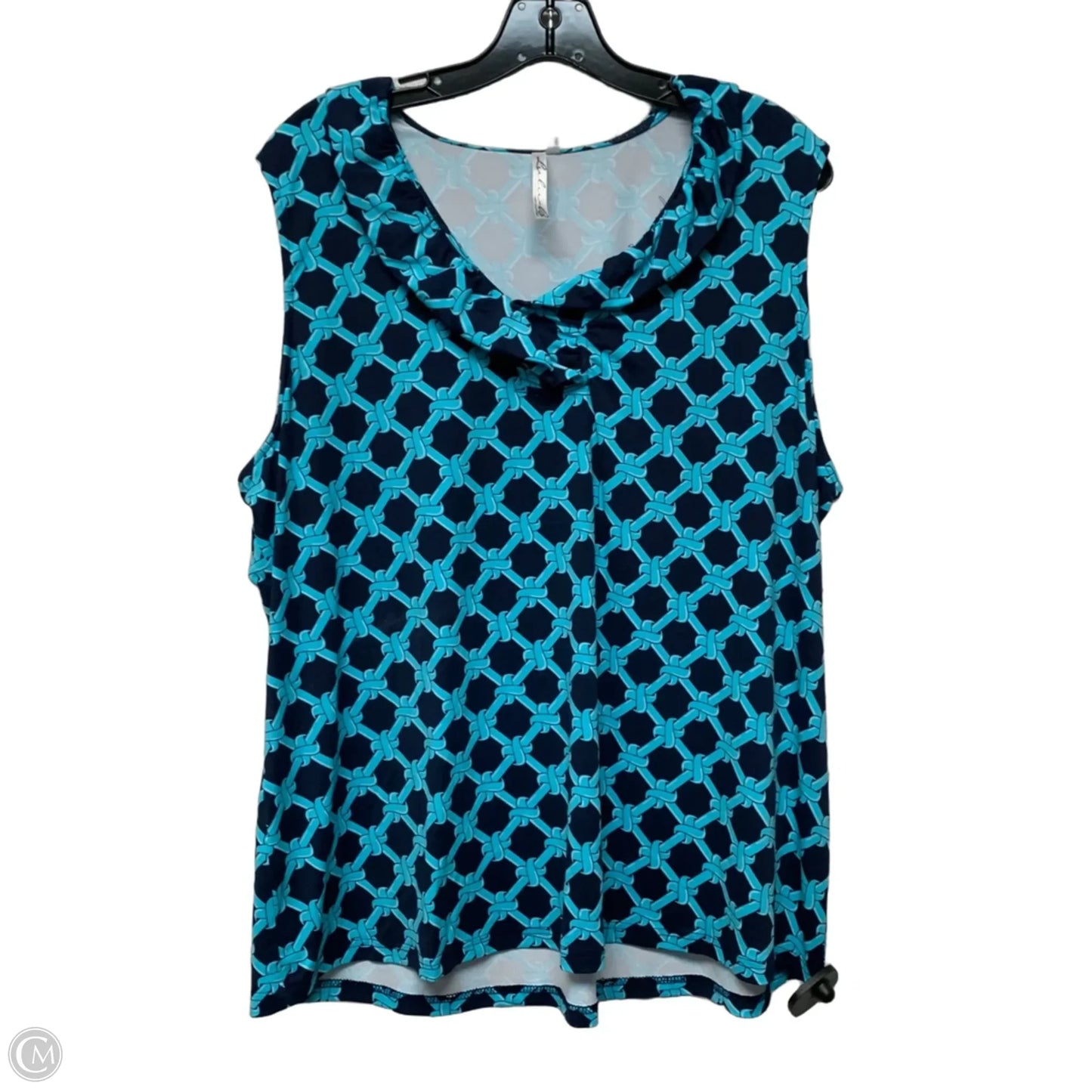 Top Sleeveless By Lulu B In Blue, Size: 1x