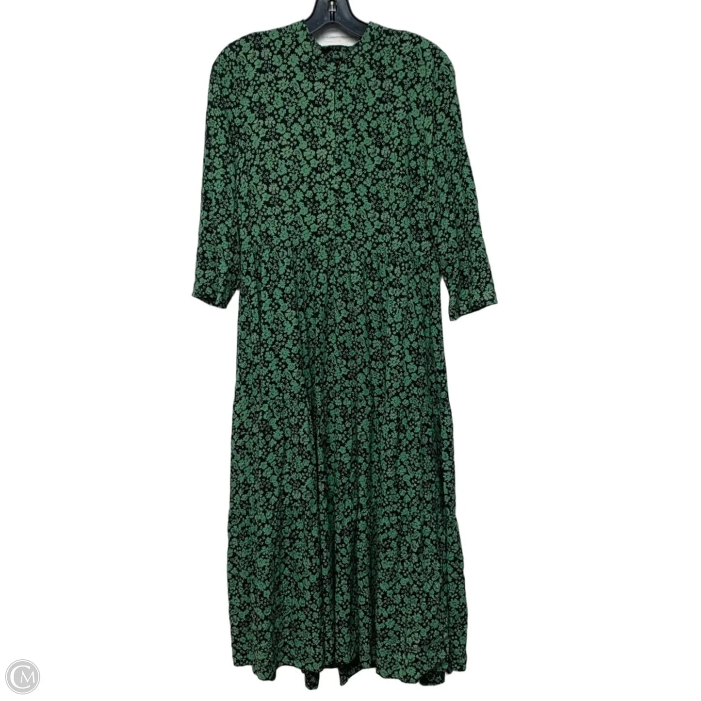 Dress Casual Maxi By Madewell In Black & Green, Size: S