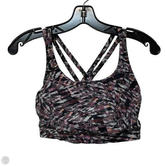 Athletic Bra By Lululemon In Grey & Purple, Size: M