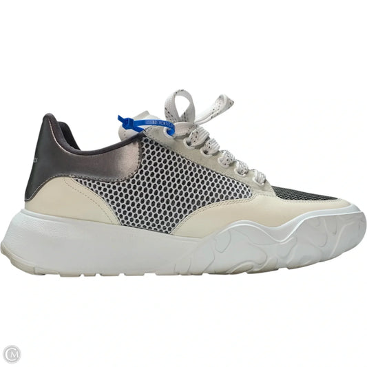 Shoes Luxury Designer By Alexander Mcqueen In Grey & White, Size: 11